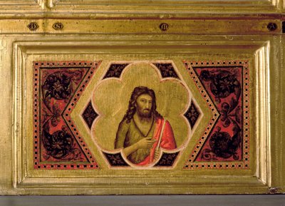 John the Baptist, from the Coronation of the Virgin Polyptych (middle left predella) by Ambrogio Bondone Giotto